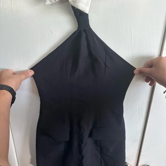 Missguided Black Dress with White Accent - Picture 2 of 7